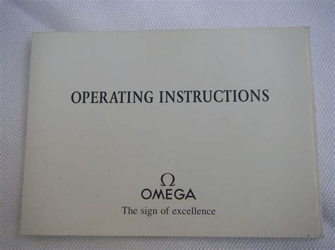 omega watch winding instructions|Omega Watch owners manual.